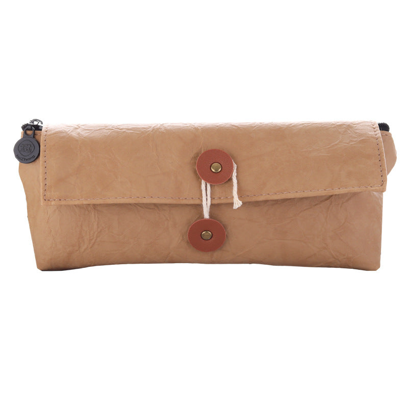 Wholesale Pu Leather Simple Flip Triangle Pen Bag