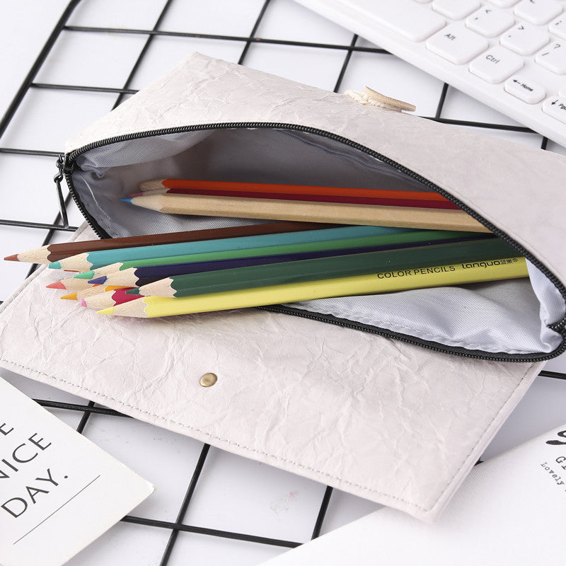 Wholesale Pu Leather Simple Flip Triangle Pen Bag