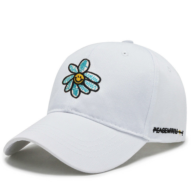 Wholesale Daisy baseball cap visor chrysanthemum embroidery cap