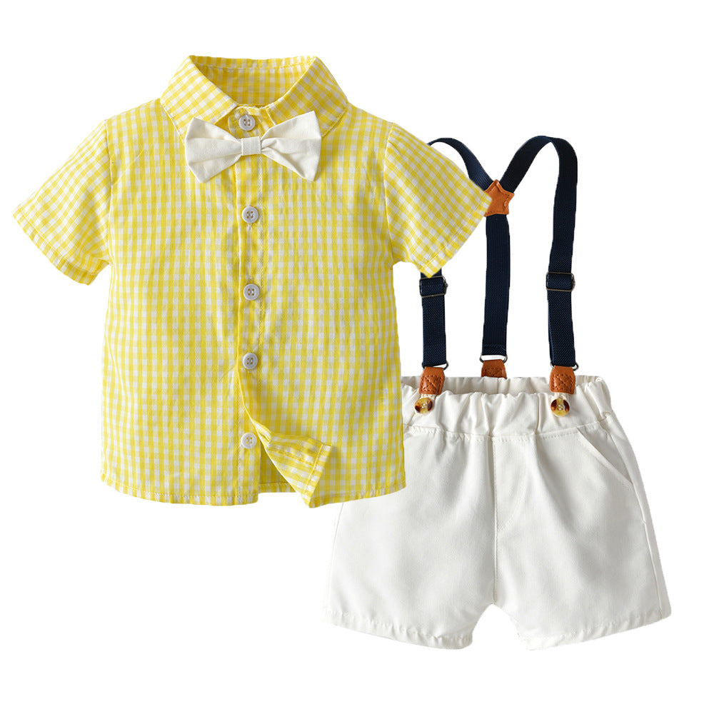 Wholesale Children's Cotton Plaid Casual Sets