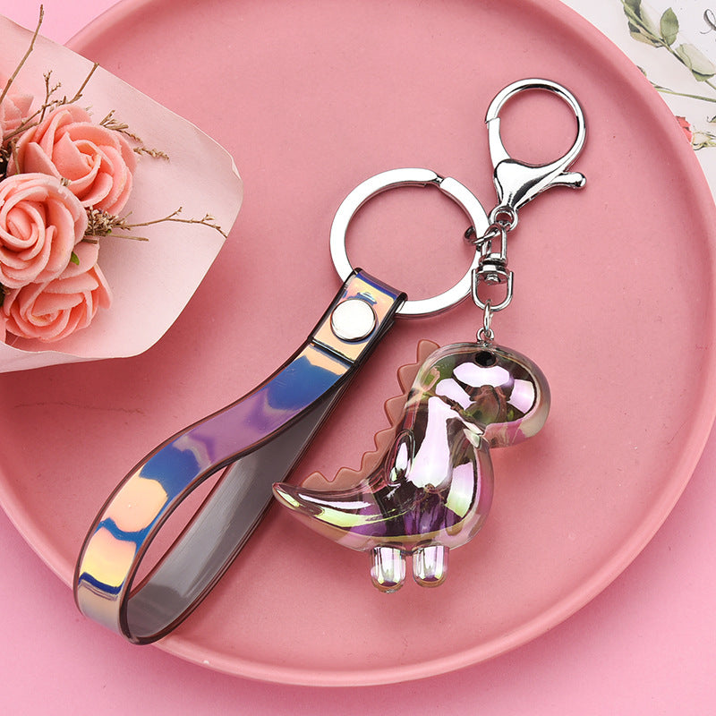 Wholesale Acrylic Pendant Electroplated Dinosaur Keychain