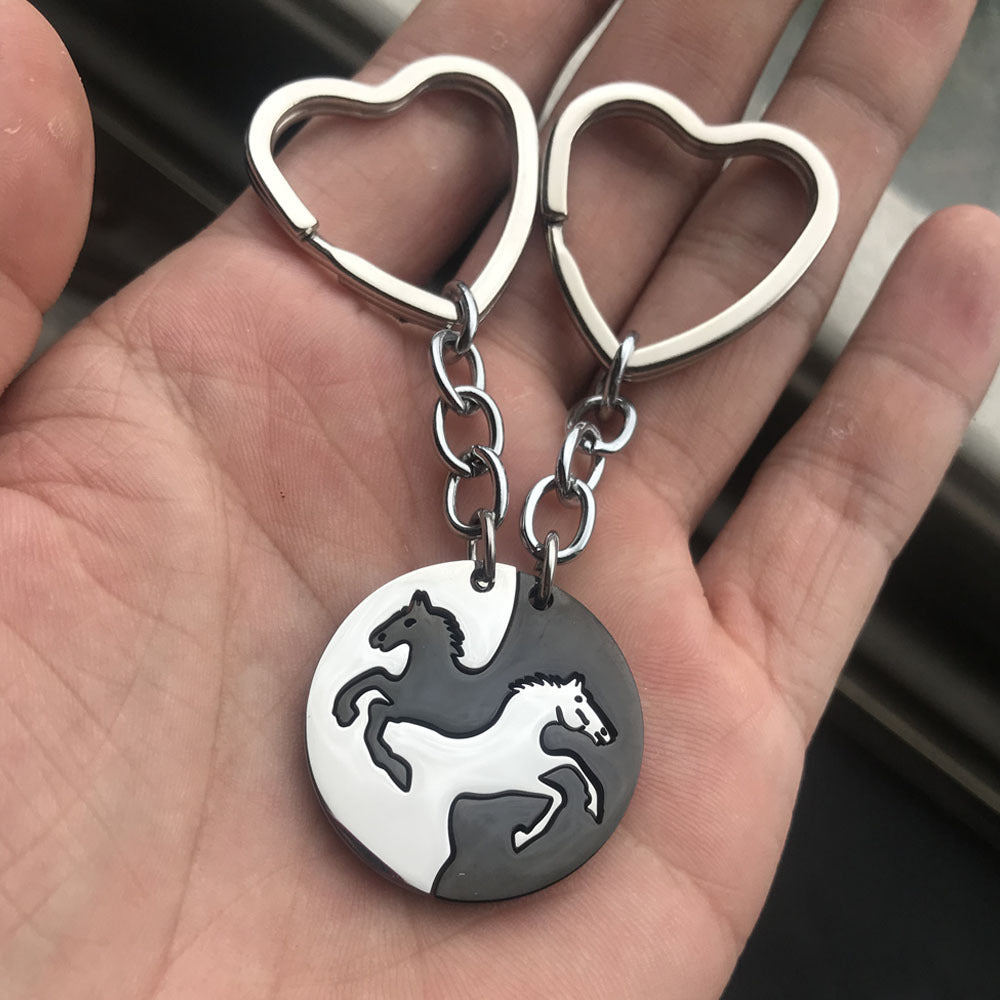 Wholesale Heart Shaped Stainless Steel Keychain
