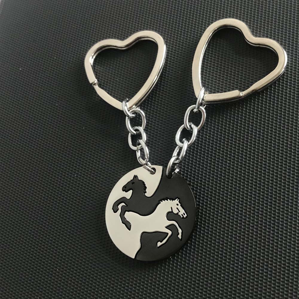 Wholesale Heart Shaped Stainless Steel Keychain