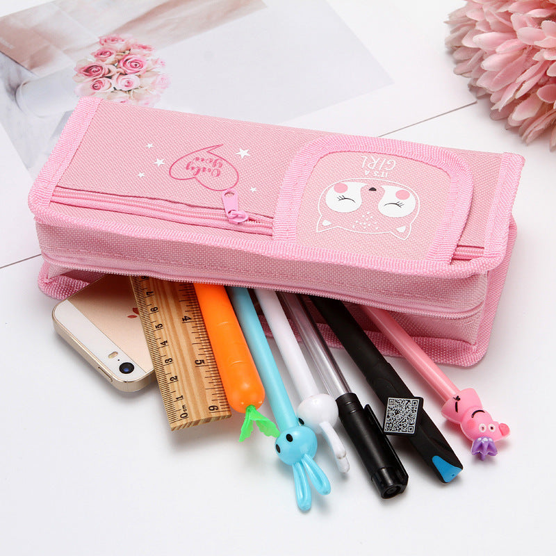 Wholesale Large Capacity Oxford Cloth Zipper Pen Bags