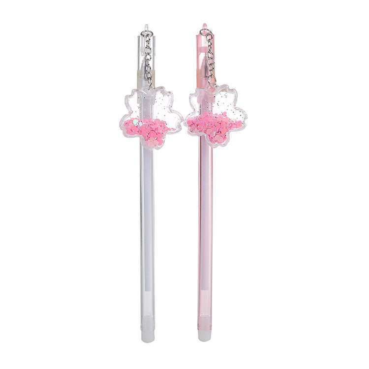 Wholesale Plastic Cherry Blossom Pendant Ballpoint Pen