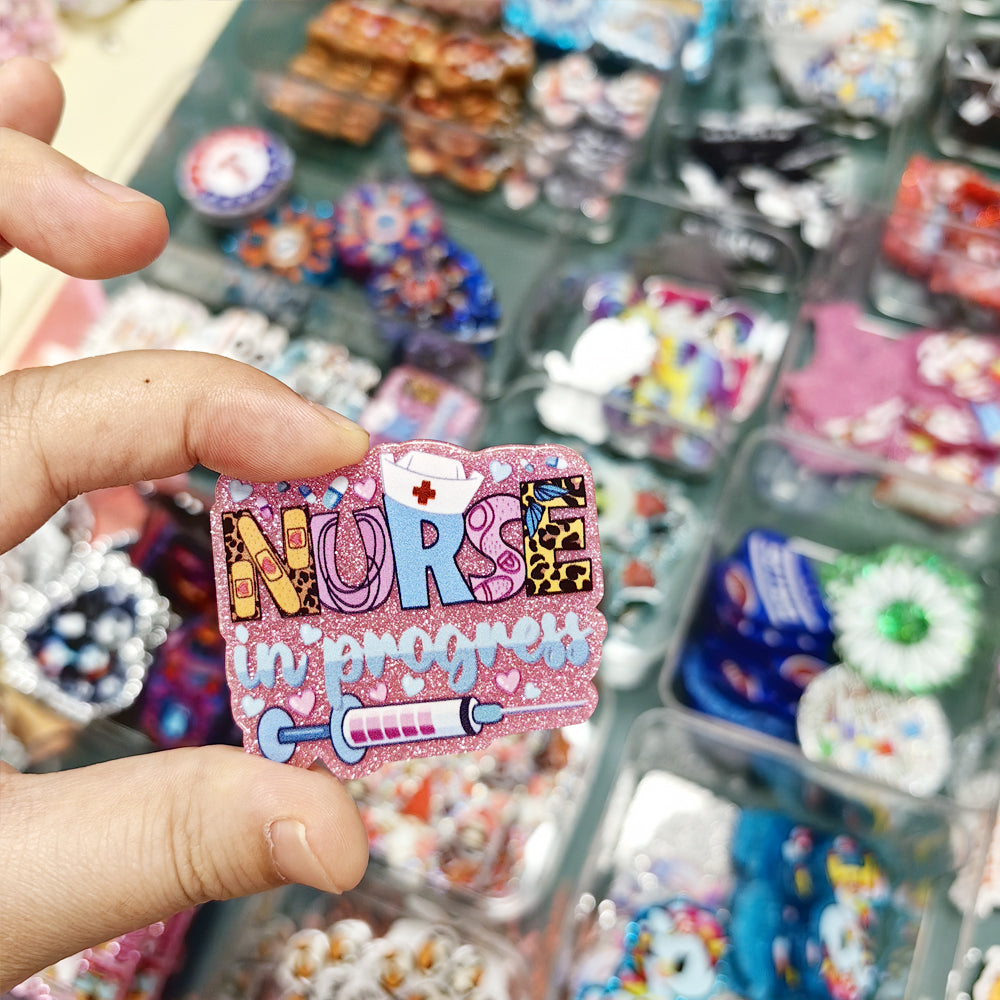 Wholesale Random Mix 50pcs Cartoon DIY Acrylic FlatBack