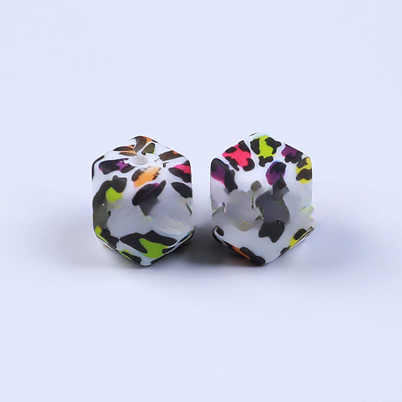 Wholesale 50PCS/PACK 14mm Hexagonal Silicone Beads