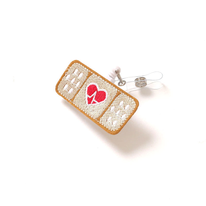 Wholesale Badge Reels Fabric Smiley Face Retractable Keychain