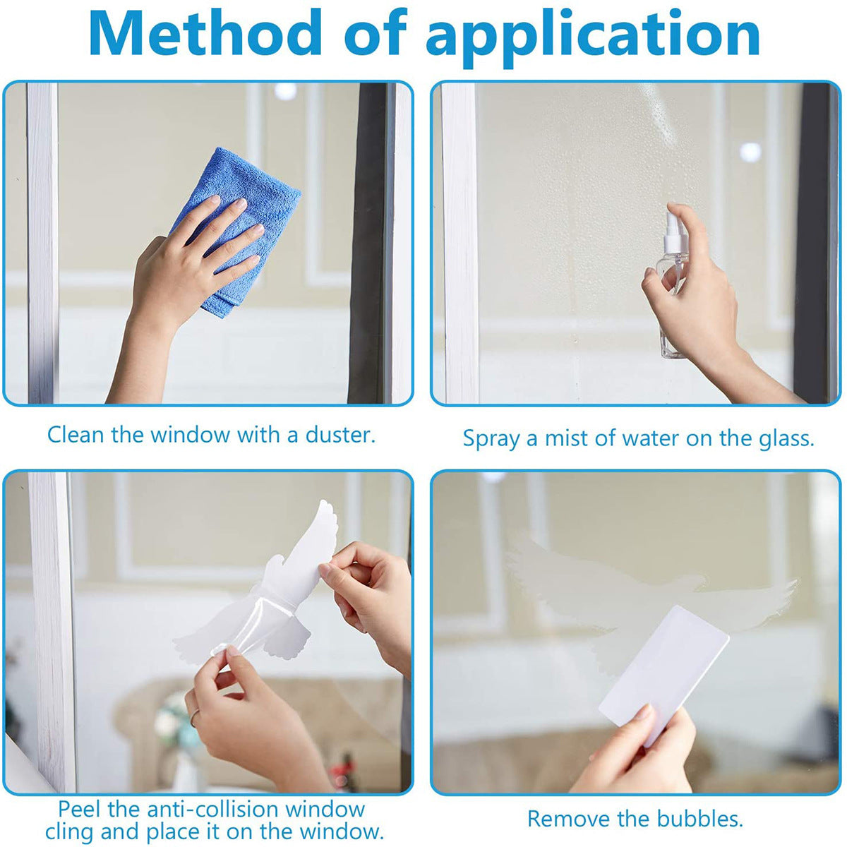 Wholesale Anti Bird Impact Non Adhesive Static Film Window Glass Sticker