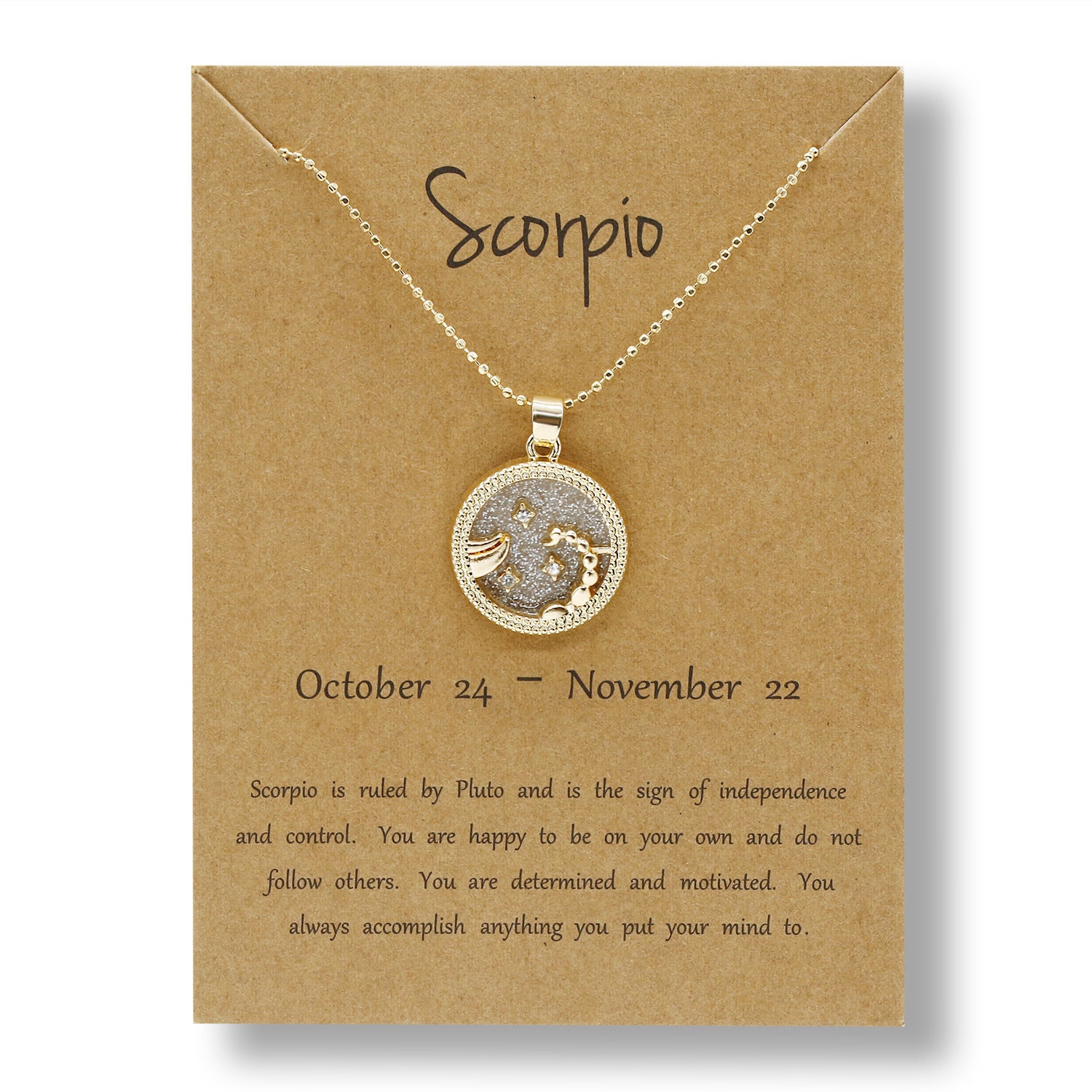 Wholesale Golden Zodiac Sign Coin Clavicle Chain Sweater Chain