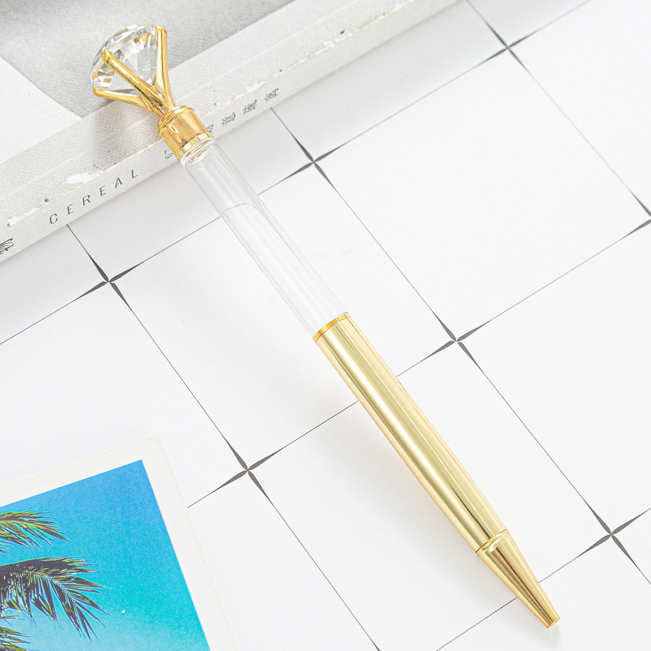 Wholesale Large Diamond DIY Empty Tube Metal Ballpoint Pen