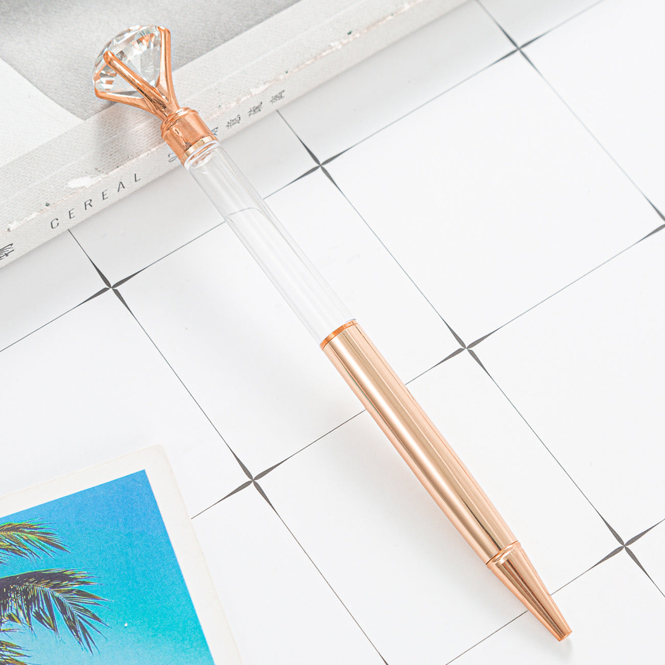 Wholesale Large Diamond DIY Empty Tube Metal Ballpoint Pen