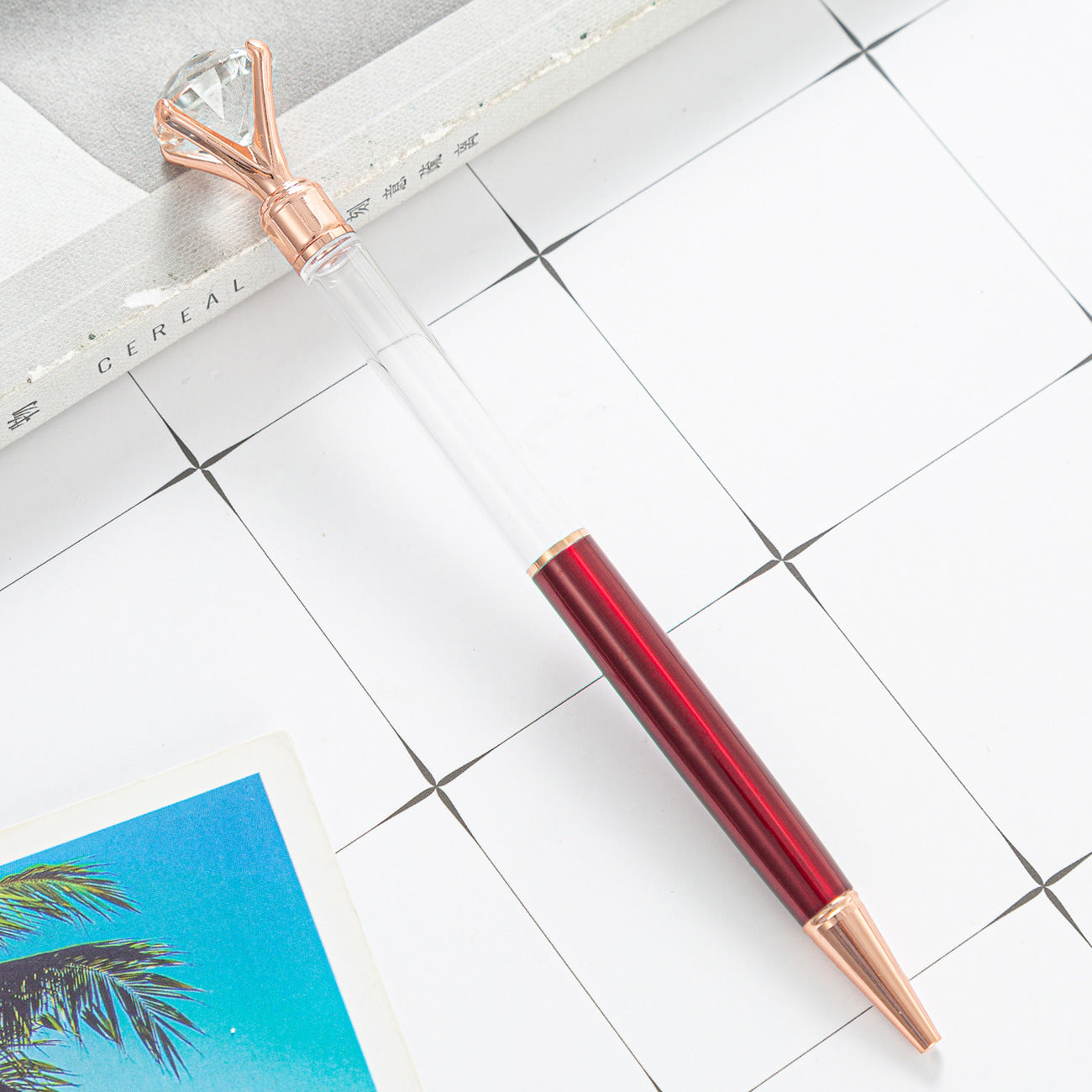 Wholesale Large Diamond DIY Empty Tube Metal Ballpoint Pen