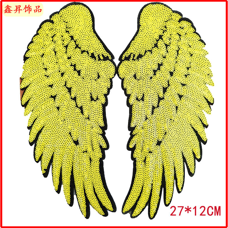 Wholesale Wings Feather Beads Embroidery Accessories Clothing Decoration sequins Embroidery Accessories Beads Embroidery Cloth Patch FS