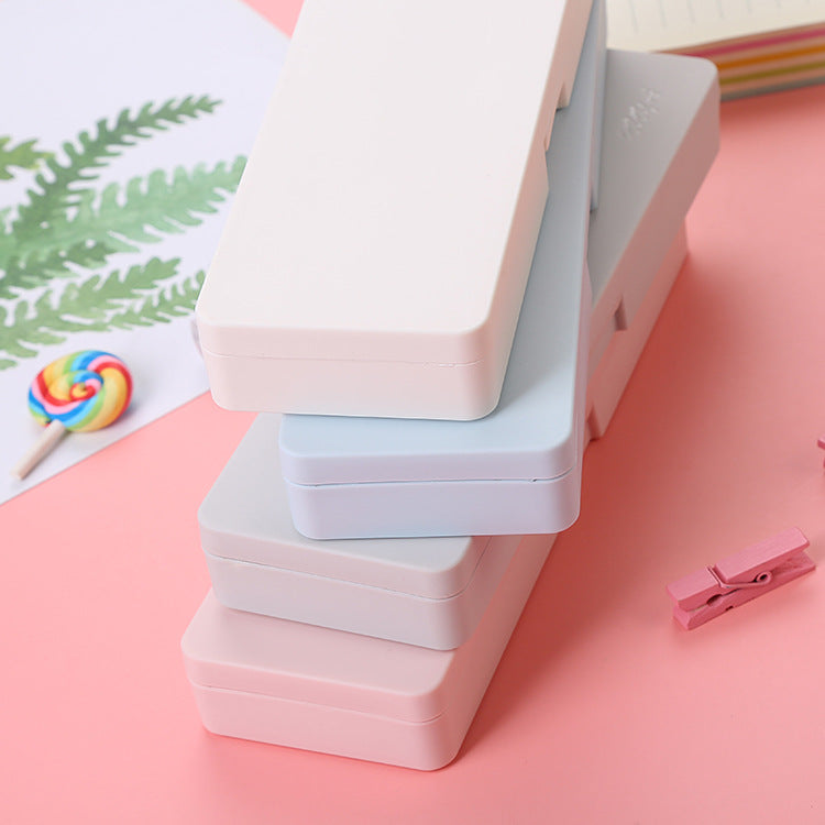 Wholesale Solid Color Simple Frosted Plastic Stationery Box