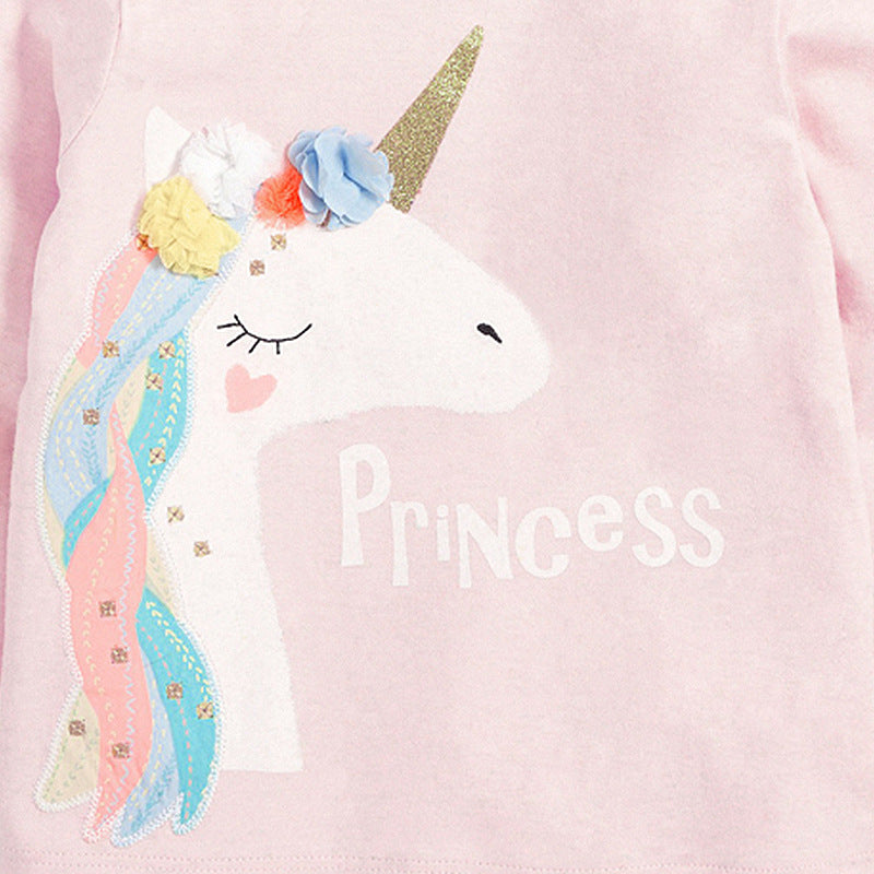 Wholesale Autumn Unicorn Long Sleeve Baby Clothes