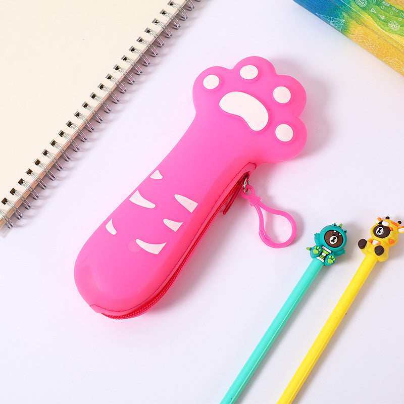Wholesale Creative Cat Claw Silicone Pencil Case