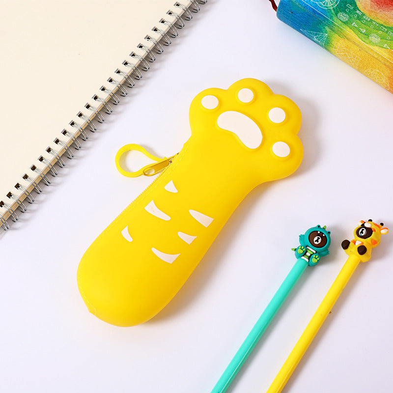 Wholesale Creative Cat Claw Silicone Pencil Case