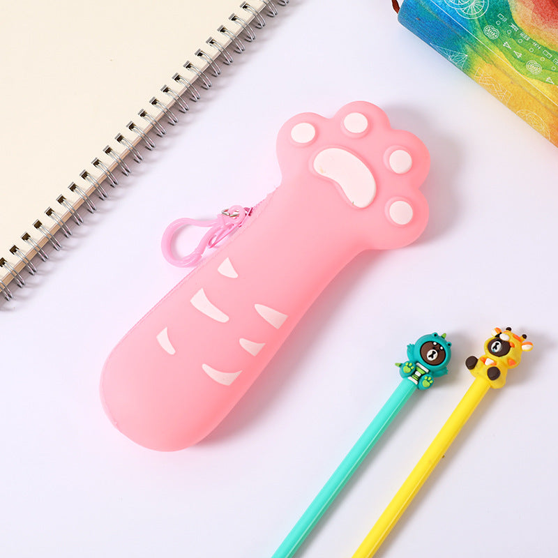Wholesale Creative Cat Claw Silicone Pencil Case
