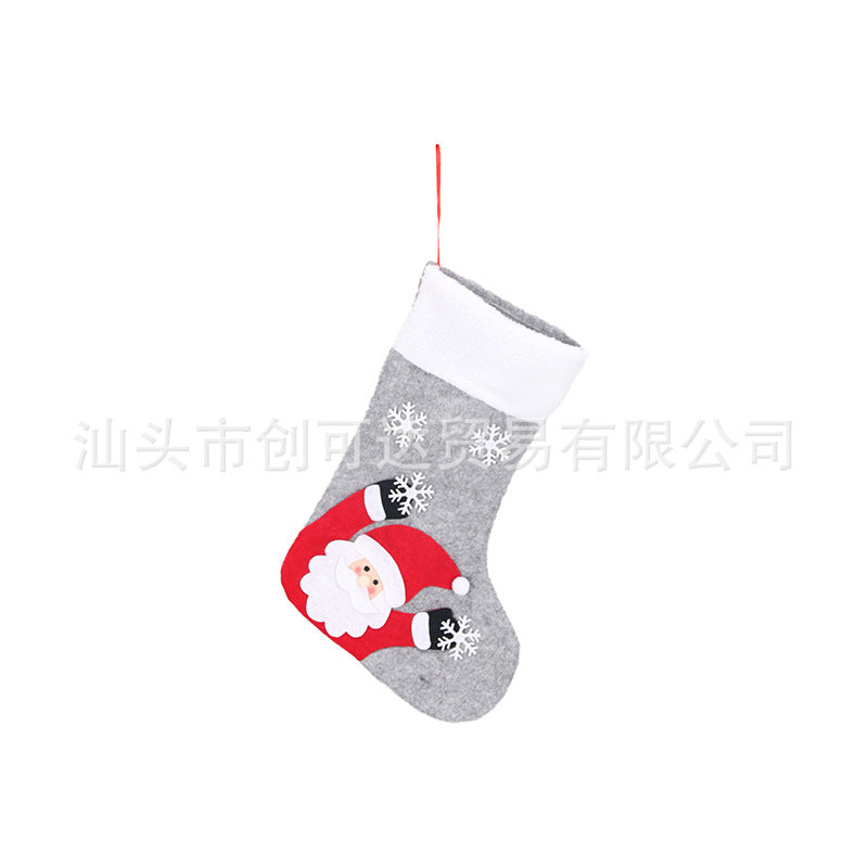 Wholesale 3pcs/pack Led Glow Socks Old Man Apple Christmas Tree Decoration Kids Gift Party Supplies