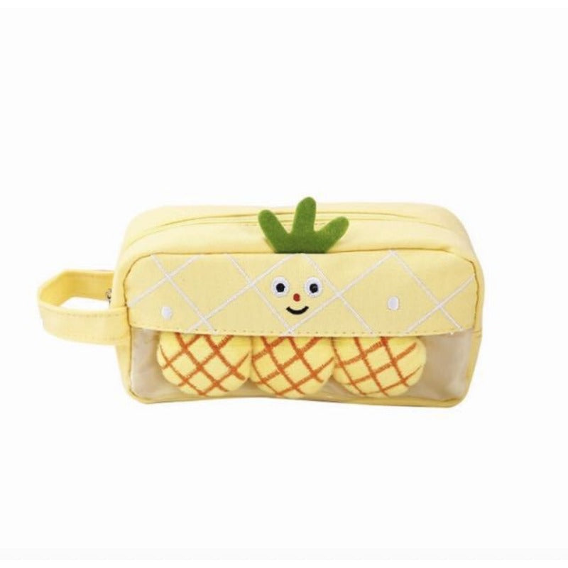 Wholesale Cartoon Fruit and Vegetable Canvas Pencil Bag