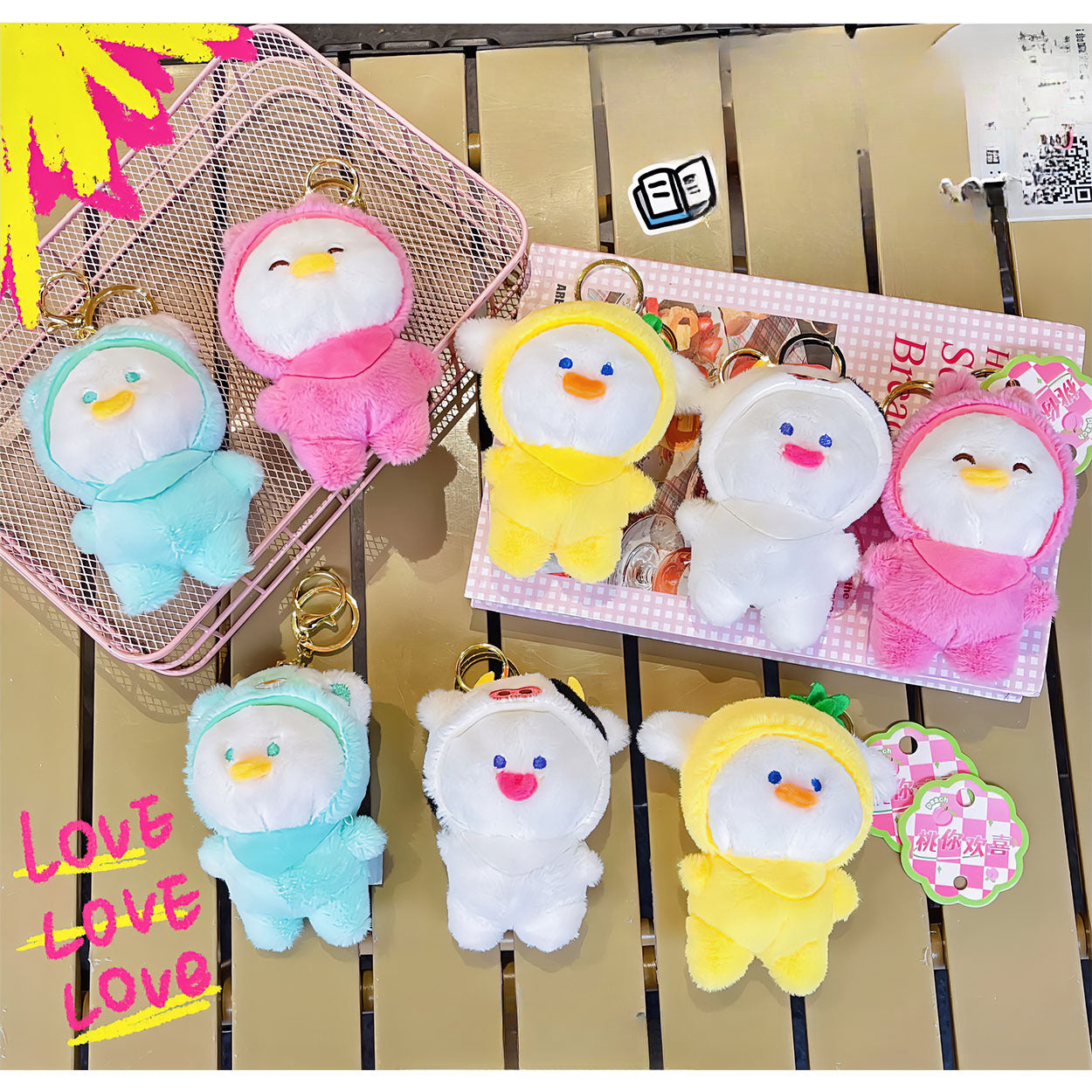 Wholesale 12PCS Plush Toy Doll Keychain