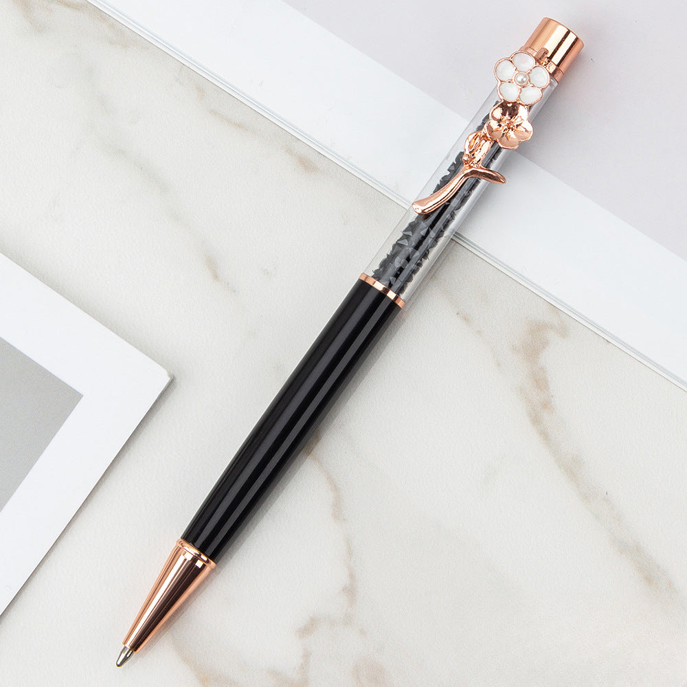 Wholesale Creative Flower Metal Rhinestone Ballpoint Pen