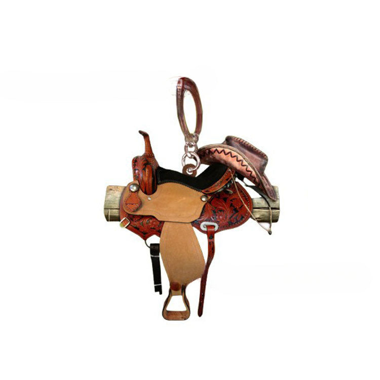 Wholesale Acrylic Western Cowboy Saddle Keychain