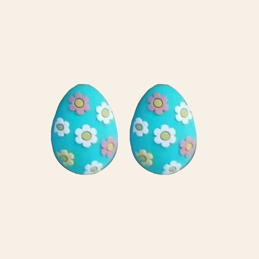 Wholesale 10pcs Cute Colorful Cartoon Flower Eggs DIY Beads