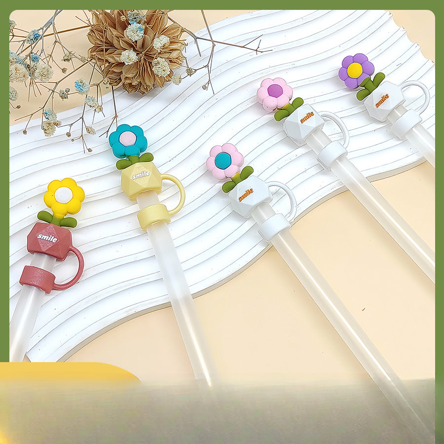 Wholesale 10pcs/pack New Food Grade Silicone Dustproof Straw Cap