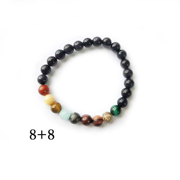 Wholesale Universe Galaxy Eight Planets Blue Sand Bracelet