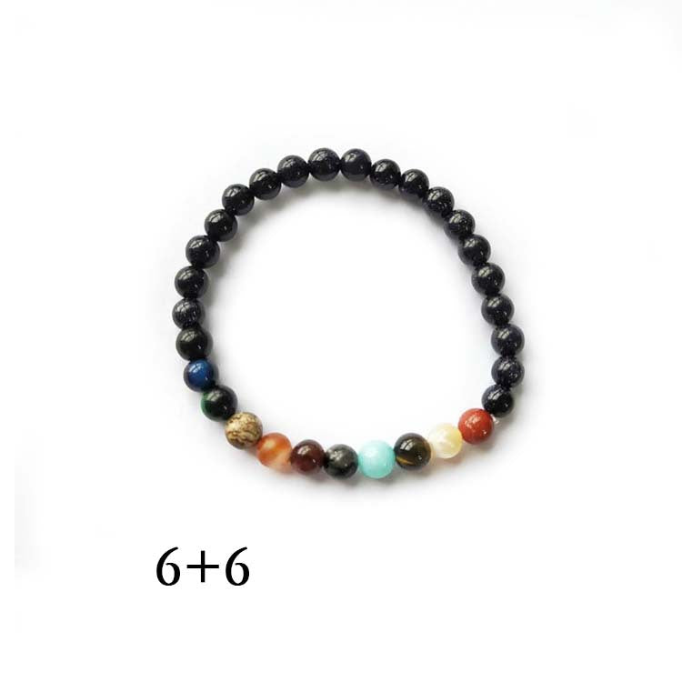 Wholesale Universe Galaxy Eight Planets Blue Sand Bracelet