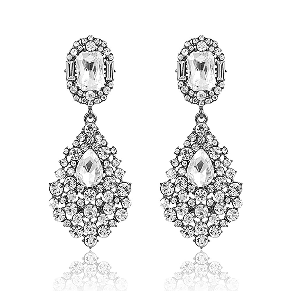 Pendientes al por mayor de la fiesta de diamantes de imitación de diamantes de imitación