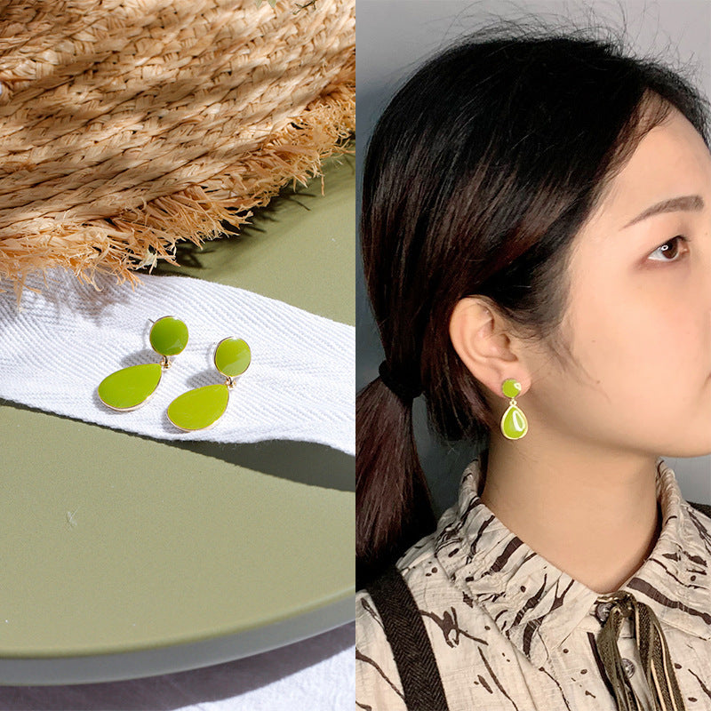 Wholesale Avocado Color Flowers Earrings