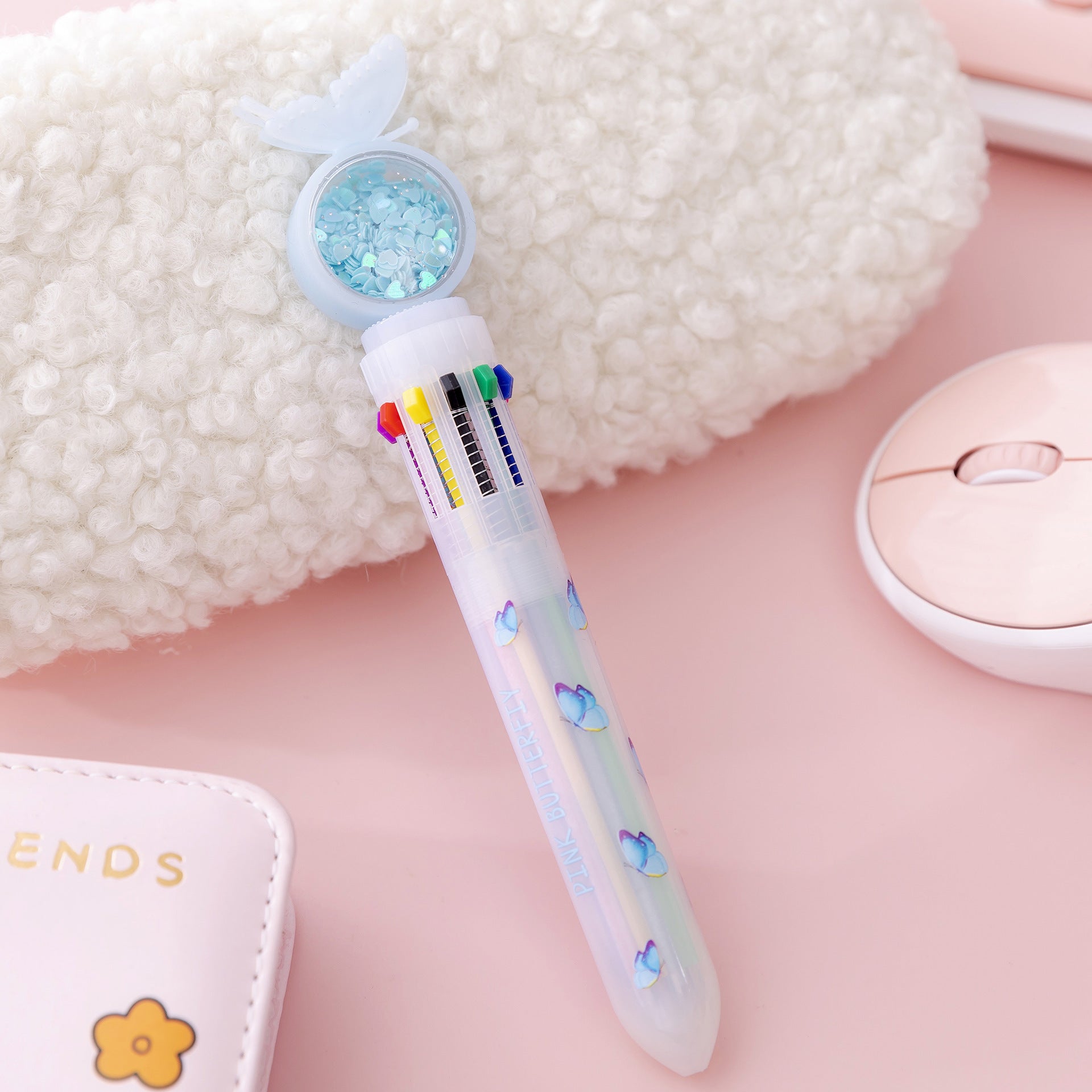 Wholesale Plastic Cartoon Colorful Rainbow Ballpoint Pen