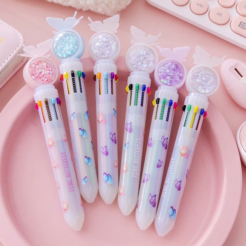 Wholesale Plastic Cartoon Colorful Rainbow Ballpoint Pen