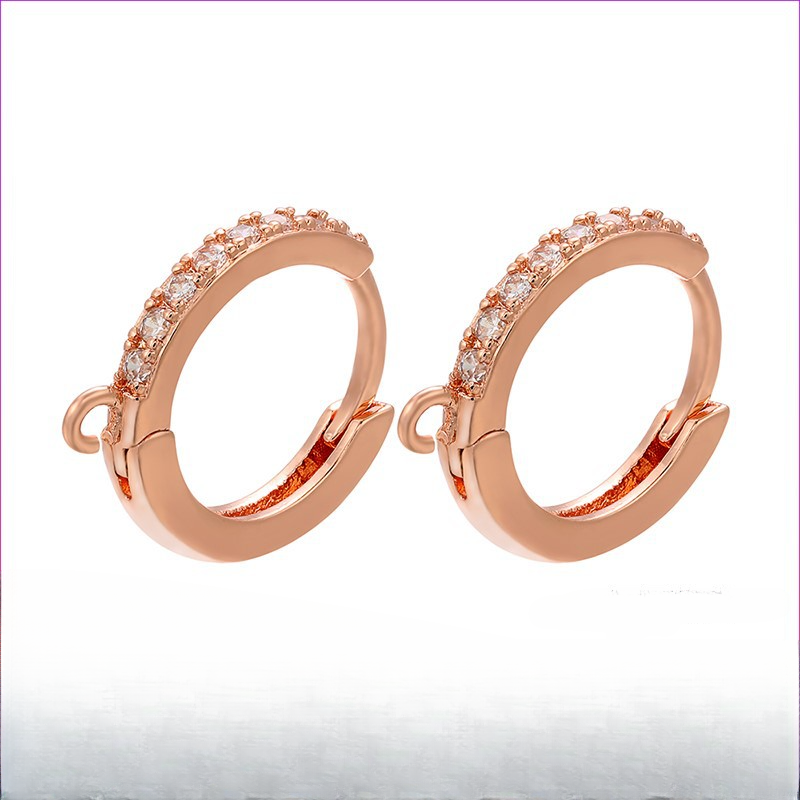 Wholesale White Diamond Brass Earrings Fittings