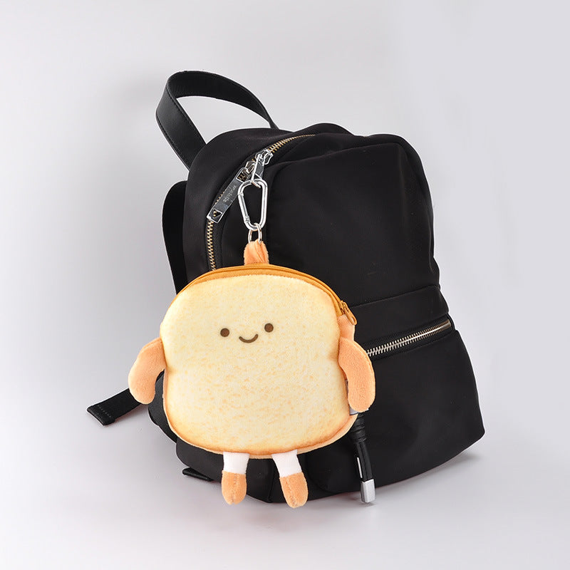 Wholesale Cute Bread Plush Zero Wallet Keychain