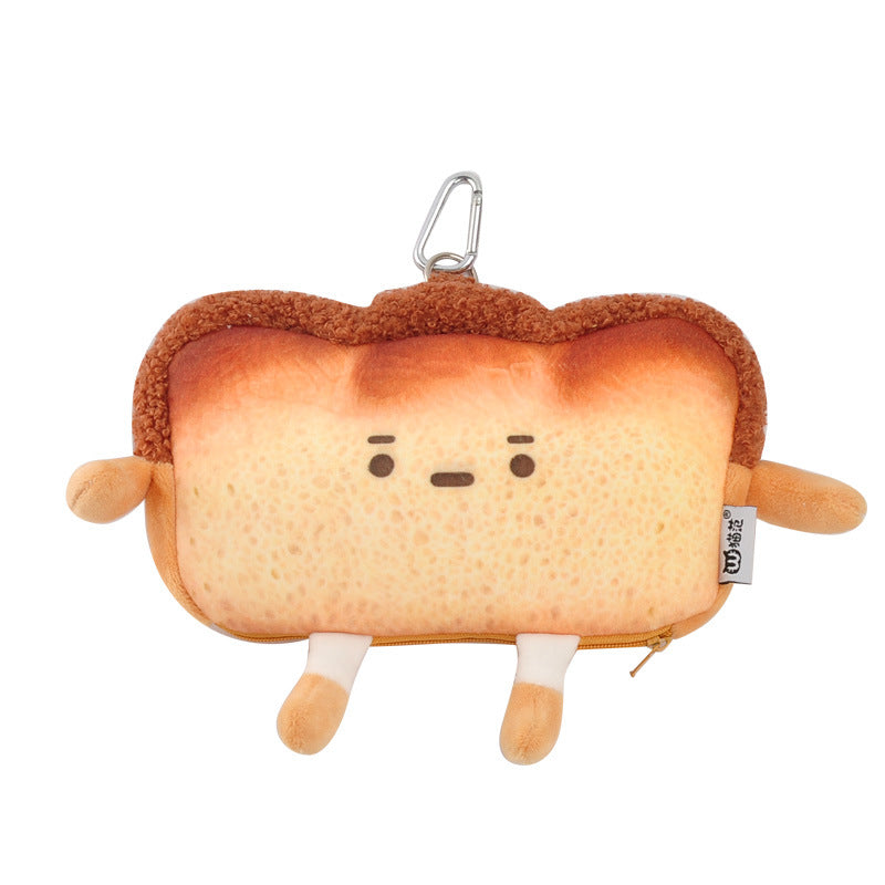 Wholesale Cute Bread Plush Zero Wallet Keychain
