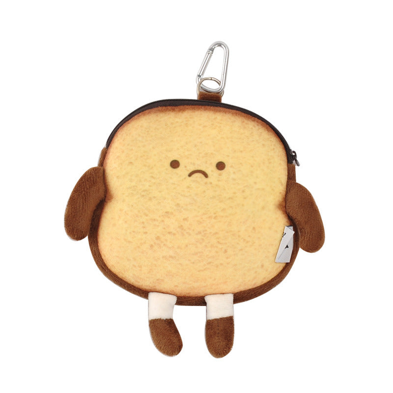 Wholesale Cute Bread Plush Zero Wallet Keychain