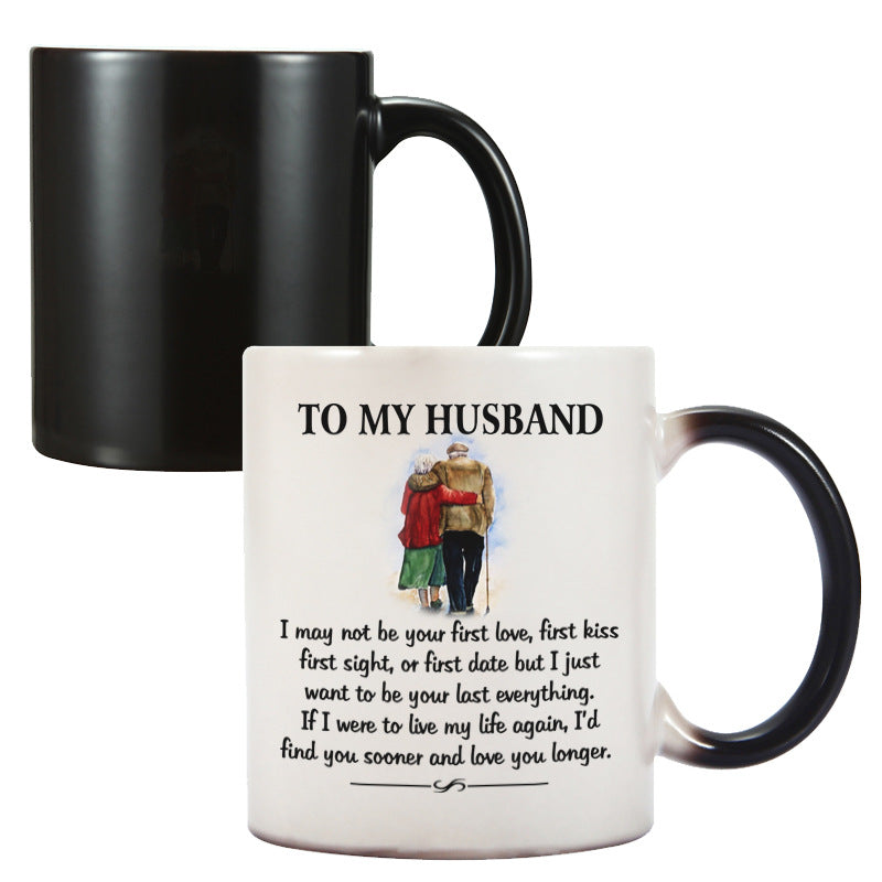 Wholesale Rings Wives Husbands Color Changing Ceramic Mugs