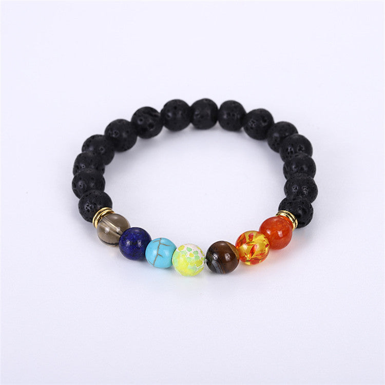 Wholesale Colorful Volcanic Stone Aromatherapy Beaded Bracelet