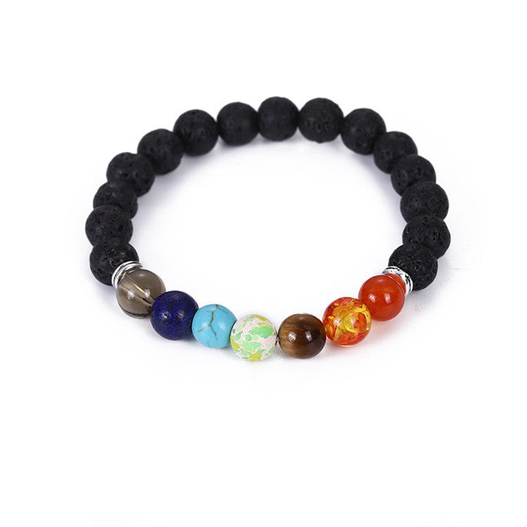 Wholesale Colorful Volcanic Stone Aromatherapy Beaded Bracelet