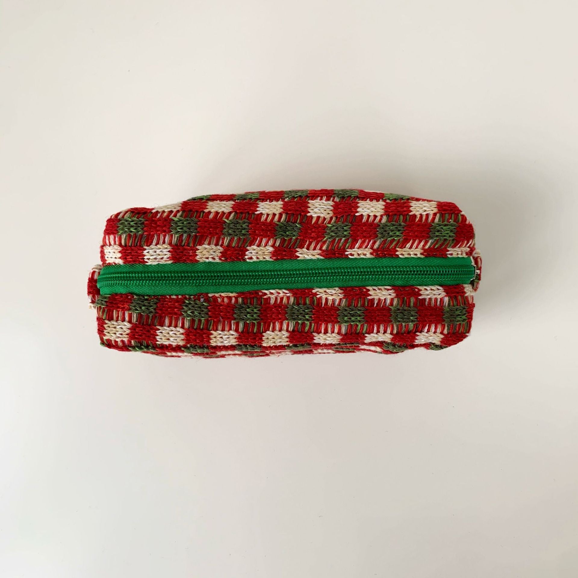 Wholesale Christmas Cosmetic Bag Thick Knitted Polyester Storage Festive Toiletries Bag