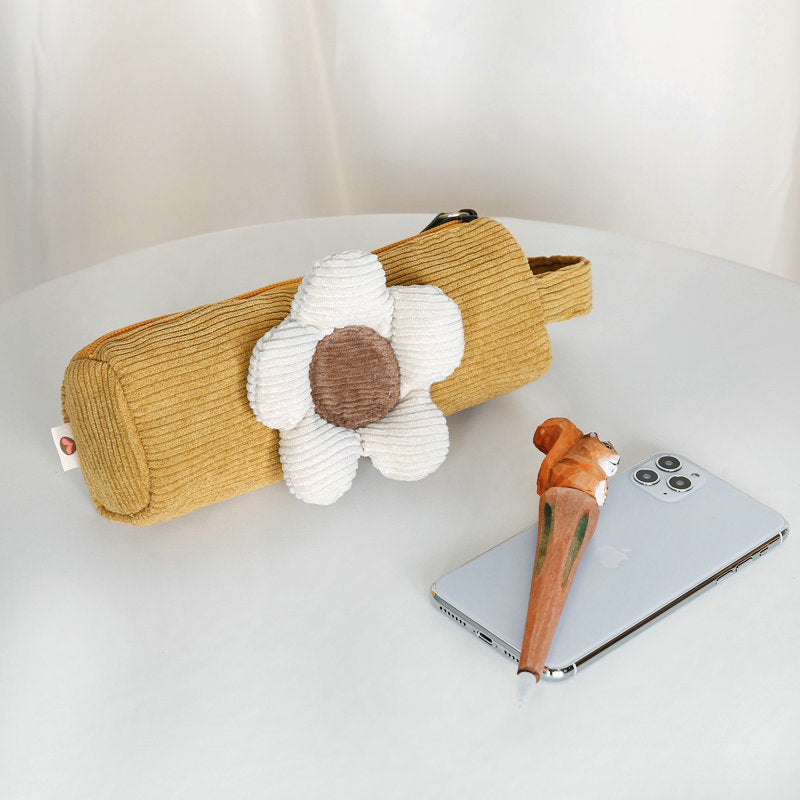 Wholesale Flower Canvas Pencil Case