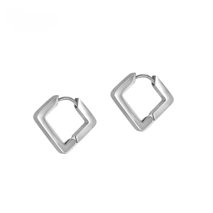 Wholesale Alien Shaped Stainless Silver Punk Earrings