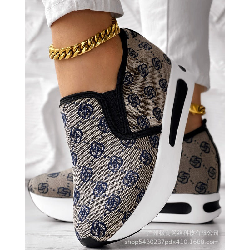 Wholesale Women's New Fashion All-match Colorful Rose Sneakers