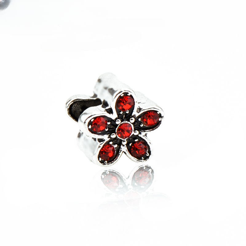 Wholesale 10pcs/pack Small Flower Alloy Big Hole Beads Accessories