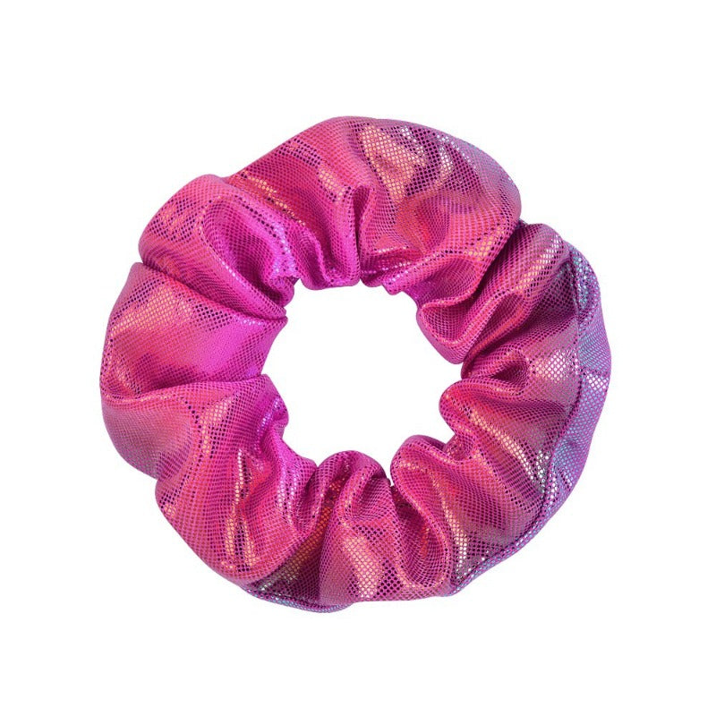 Wholesale 16-color Laser Gold-stamped Fabric Double-color Gradient Pig Intestine Hair Scrunchies