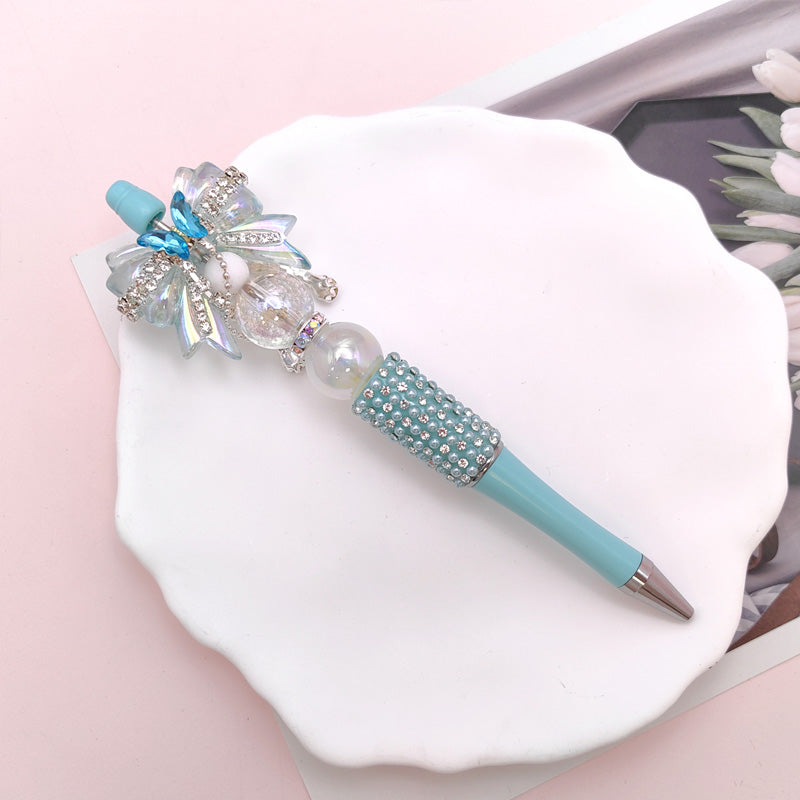 Wholesale Beaded Pen Pearl Rhinestone Bow Lace Pen Handmade Boutique Beaded Pen